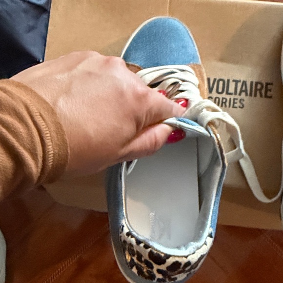 Zadig & Voltaire Blue and Brown Sneakers - Picture 2 of 9